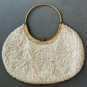 Vintage Beaded Rhinestone Evening Handbag H.M King Hong Kong